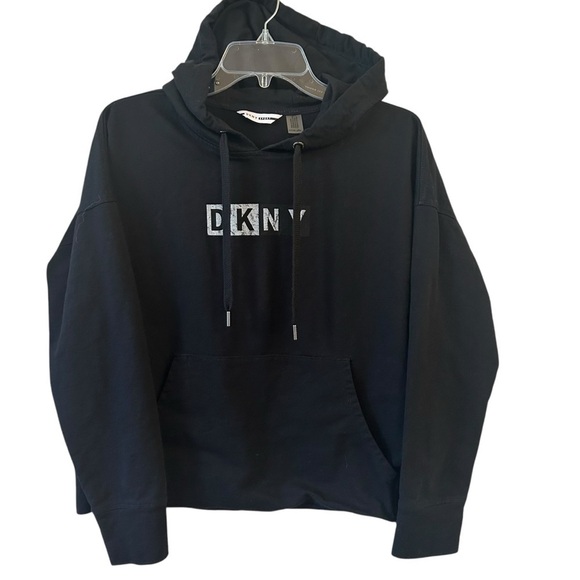 DKNY Women’s Black Active Hoodie Sweater Size Small 🖤 - Picture 1 of 5